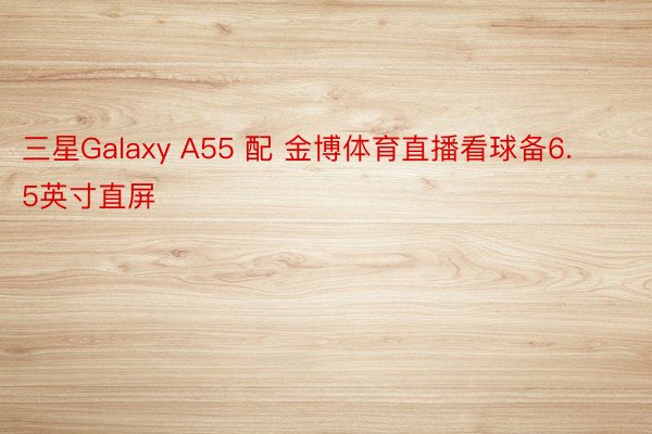 三星Galaxy A55 配 金博体育直播看球备6.5英寸直屏