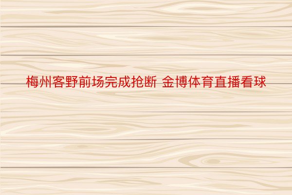 梅州客野前场完成抢断 金博体育直播看球