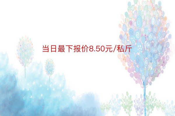 当日最下报价8.50元/私斤